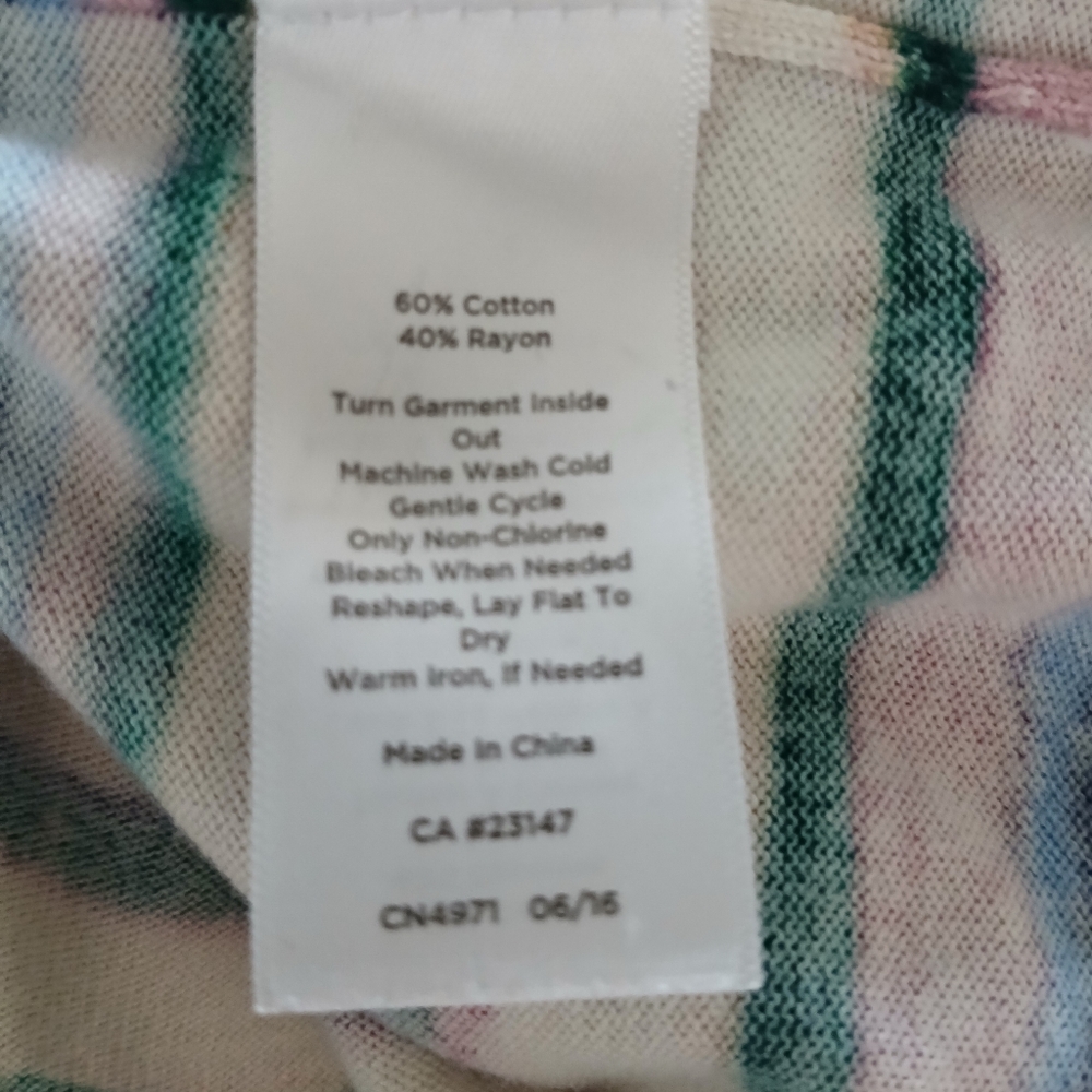 Talbots Cotton Striped Cardigan Sweater - Picture 6 of 6